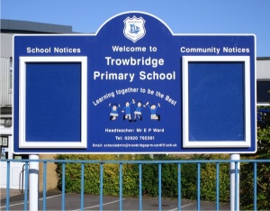 Double Superior External School Notice Board